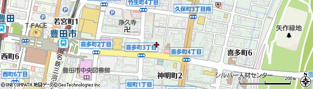 愛知県豊田市喜多町周辺の地図