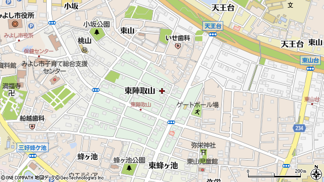 〒470-0222 愛知県みよし市東陣取山の地図
