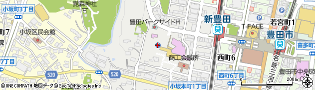 豊田産業文化センター駐車場周辺の地図