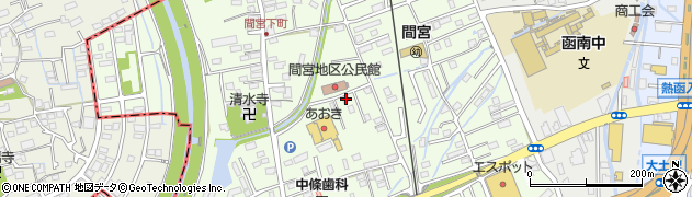 静岡県田方郡函南町間宮817周辺の地図