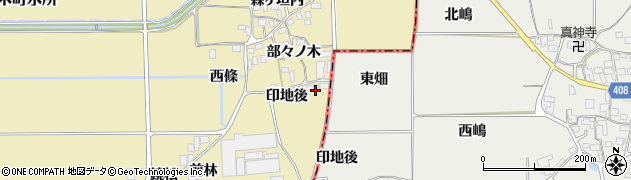 京都府南丹市八木町氷所（印地後）周辺の地図