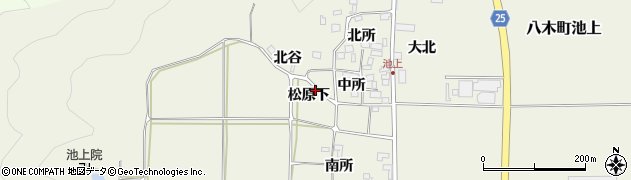 京都府南丹市八木町池上松原下周辺の地図