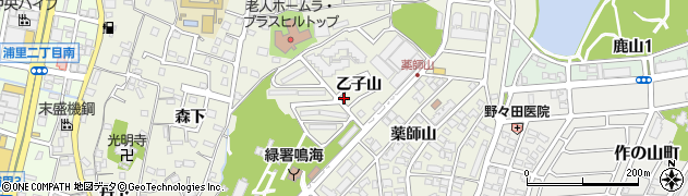 愛知県名古屋市緑区鳴海町（乙子山）周辺の地図