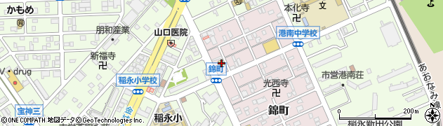 ファミリーマート稲永店周辺の地図