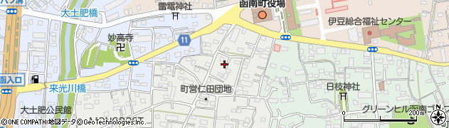 静岡県田方郡函南町仁田752周辺の地図
