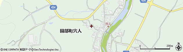 京都府南丹市園部町宍人（斧峠）周辺の地図