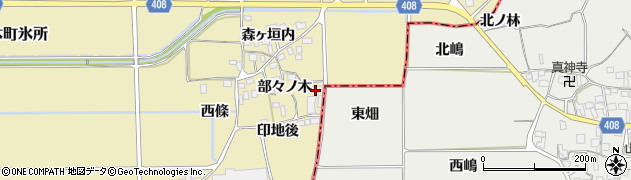 京都府南丹市八木町氷所部々ノ木27周辺の地図