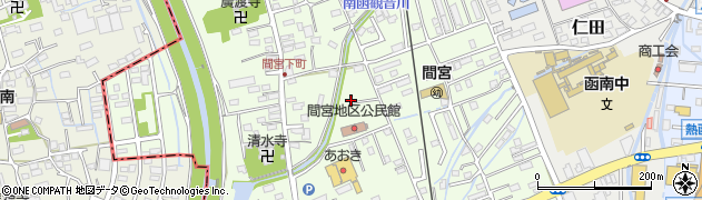 静岡県田方郡函南町間宮844周辺の地図