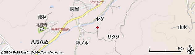 愛知県豊田市幸海町（ヤゲ）周辺の地図