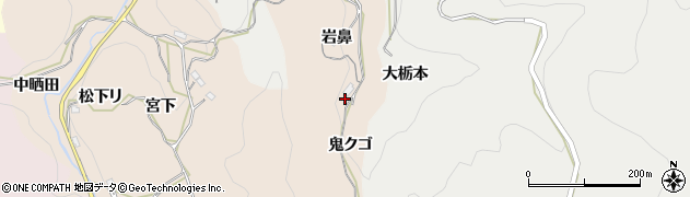 愛知県豊田市桑原田町（鬼クゴ）周辺の地図