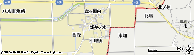 京都府南丹市八木町氷所部々ノ木10周辺の地図