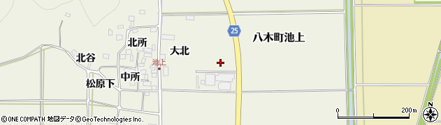 京都府南丹市八木町池上周辺の地図