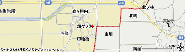 京都府南丹市八木町氷所部々ノ木26周辺の地図
