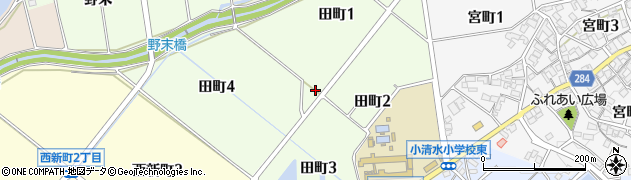 愛知県豊田市田町周辺の地図