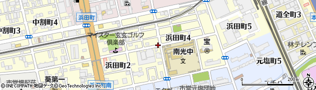 愛知県名古屋市南区浜田町周辺の地図