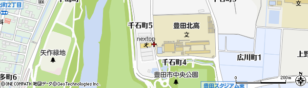 愛知県豊田市千石町周辺の地図