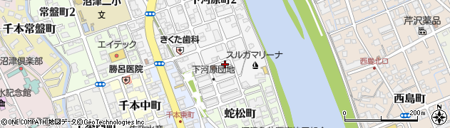 静岡県沼津市下河原町周辺の地図