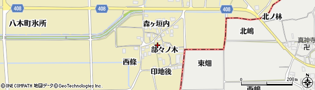 京都府南丹市八木町氷所部々ノ木21周辺の地図