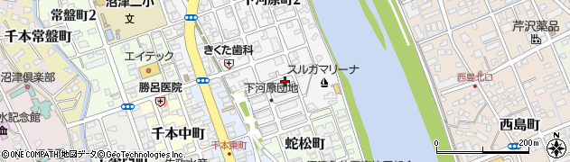 静岡県沼津市下河原町周辺の地図