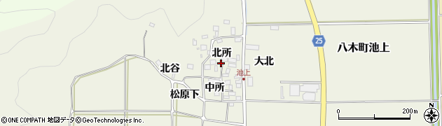 京都府南丹市八木町池上北所周辺の地図