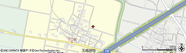 滋賀県東近江市下二俣町周辺の地図