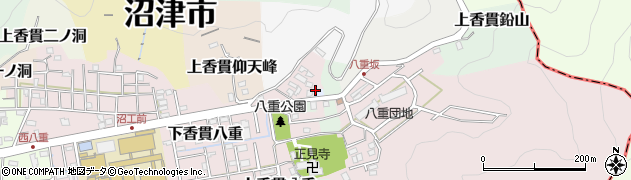 静岡県沼津市上香貫手城山周辺の地図