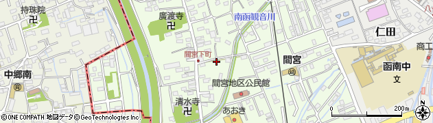 静岡県田方郡函南町間宮165周辺の地図