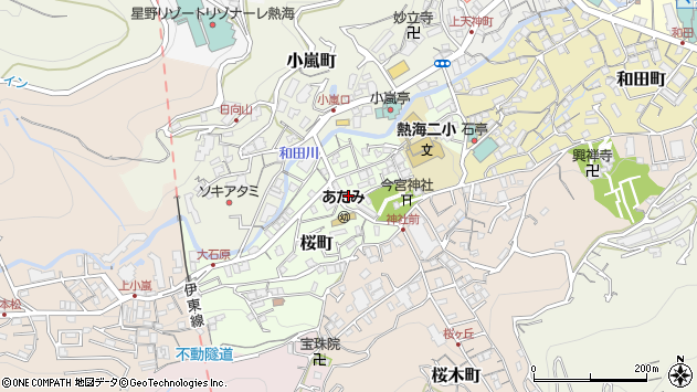 〒413-0028 静岡県熱海市桜町の地図