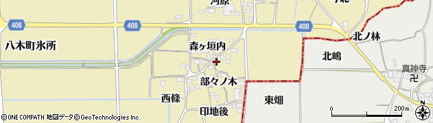 京都府南丹市八木町氷所部々ノ木8周辺の地図