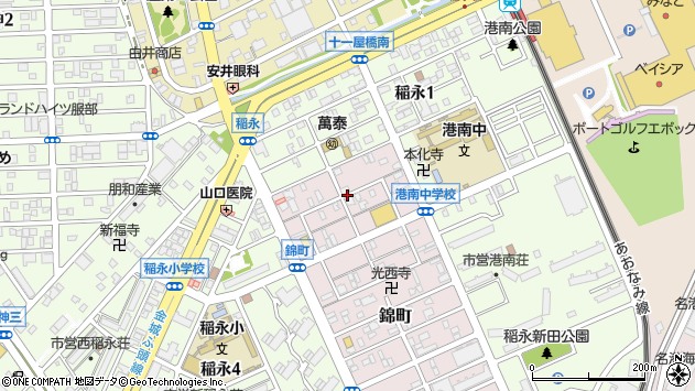 〒455-0843 愛知県名古屋市港区錦町の地図