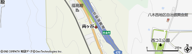 京都府南丹市八木町玉ノ井（両ヶ谷）周辺の地図