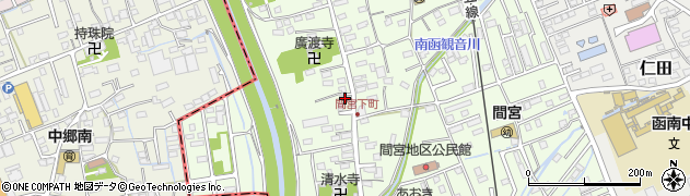 静岡県田方郡函南町間宮185周辺の地図