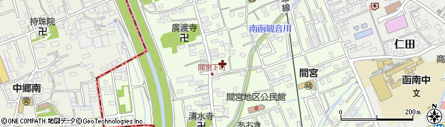静岡県田方郡函南町間宮160周辺の地図