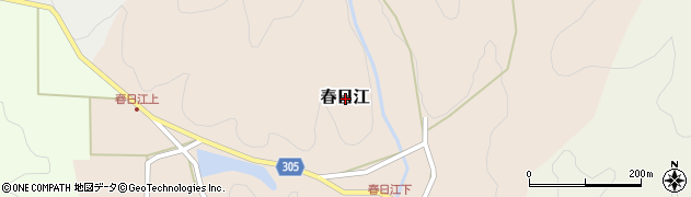 兵庫県丹波篠山市春日江周辺の地図
