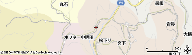 愛知県豊田市桑原田町（中晒田）周辺の地図