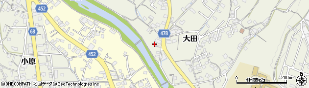 岡山県津山市大田34周辺の地図