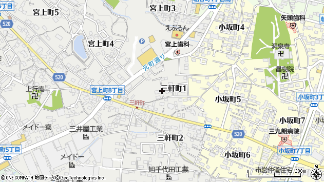 〒471-0037 愛知県豊田市三軒町の地図