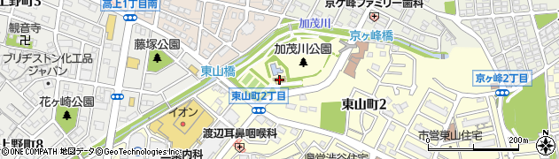 豊田市役所　スポーツ施設加茂川公園プール周辺の地図
