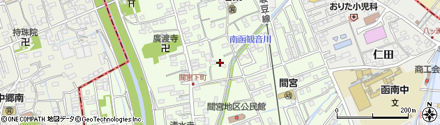 静岡県函南町（田方郡）間宮周辺の地図