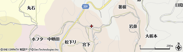 愛知県豊田市桑原田町宮下周辺の地図