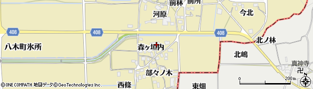 京都府南丹市八木町氷所森ヶ垣内周辺の地図