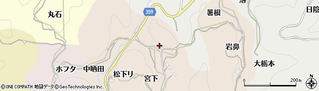 愛知県豊田市桑原田町（宮下）周辺の地図