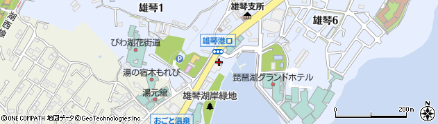 雄琴荘周辺の地図