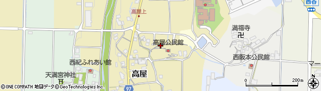 兵庫県丹波篠山市高屋周辺の地図