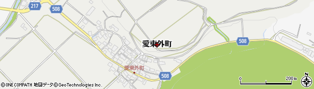 滋賀県東近江市愛東外町周辺の地図