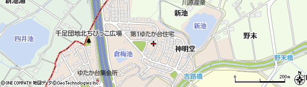 愛知県豊田市千足町神明堂周辺の地図
