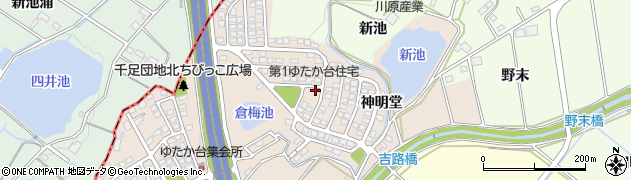 愛知県豊田市千足町（神明堂）周辺の地図