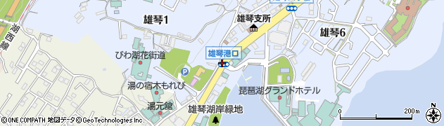 雄琴港口周辺の地図