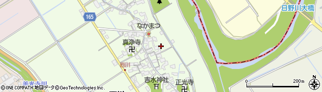 滋賀県竜王町（蒲生郡）西川周辺の地図