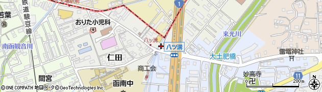 静岡県田方郡函南町仁田8周辺の地図